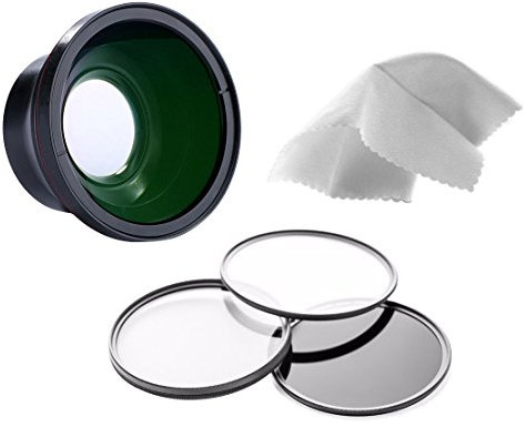 Digital Nc Canon PowerShot SX540 HS 0.43X High Definition Super Wide Angle Lens w/Macro (Includes Necessary Lens/Filter Adapters) + 58mm 3 Piece Filter Kit