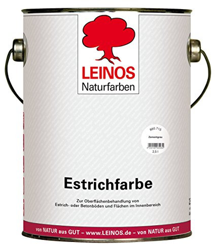 Estrichfarbe 860 | 2,5 Liter | für innen | Schutz & Farbgebung für offenporige Estrich- & Betonflächen | abriebfest, wasserabweisend, speichel- & schweißecht | Zementgrau