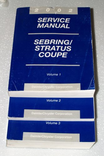 2002 Chrysler Sebring Coupe, Dodge Stratus Coupe Service Manuals (3 Volume Complete Set)