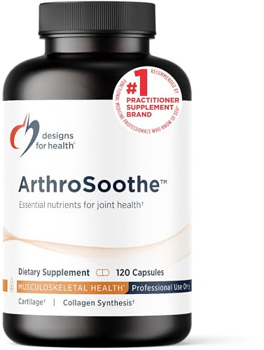Designs for Health ArthroSoothe - Hyaluronic Acid, Glucosamine, MSM, Green Lipped Mussel, Turmeric + More to Help Support Healthy Joint Function - Non-GMO Supplement for Adults (120 Capsules)