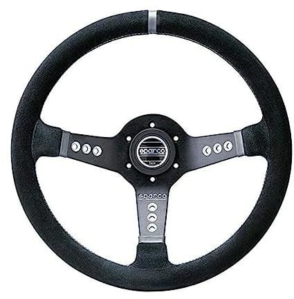 Sparco 015L800SC L777 Piuma Volante Tuning in Pelle, Scamosciato, Grigio/Scuro