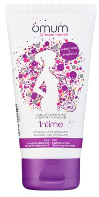 OMUM - L'Intime - Soin gel d'hygiène intime sans savon - Hydratant et apaisant, pour un microbiote sain - Enrichi en prébiotiques, biologique et vegan - Compatible grossesse et allaitement - 150 ml