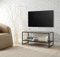 Zinus Garrison TV Stand 101x43x45 cm - TV Stand with Shelves - Metal Frame Media Stand - Multipurpose Coffee Table - Black
