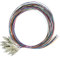 Techly Professional 024964 Set 12 Pigtail Fibra Ottica Multimodale OM4 SC 50/125 2 m Multicolor