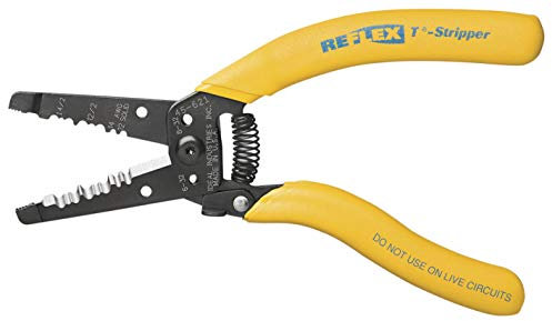 Ideal Electrical 45-621 Reflex Super 12/2 & 14/2 NM Cable T Stripper - Dual NM Wire Stripper with Thumb Rest, Plier Nose, Slide Lock, Textured Grips