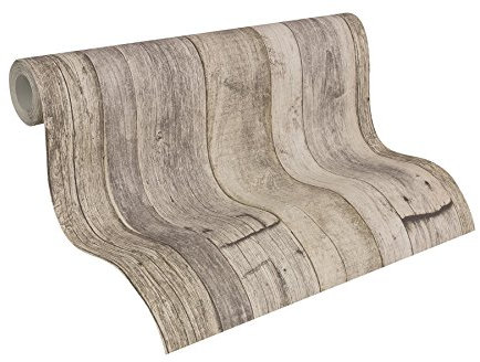A.S. Création Vliestapete Dekora Natur Tapete in Vintage Holzoptik 10,05 m x 0,53 m beige creme schwarz Made in Germany 959312 95931-2