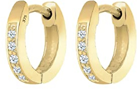 Elli Diamonds Ohrringe Damen Creolen Basic mit Diamant (0.05 ct.)