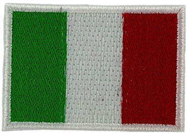 Patch Logo Ricamato termoadesivo, Motivo: Bandiera dell'italia, 3 x 5 cm Backpack