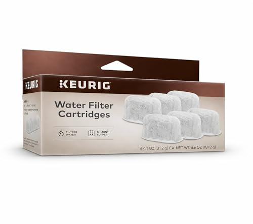 Keurig Water Filter Refill Cartridges, Replacement Water Filter Cartridges, Compatible with 2.0 K-Cup Pod Coffee Makers, 6 Count