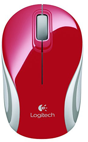 Logitech 910-002732 M187 Souris optique sans fil USB - Rouge (blanc/bleu)