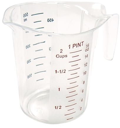 Winco Measuring Cup, Polycarbonate, 1-Pint