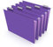 Staples Farbige Hängeregistraturen, Brief, 5 Register, Lila, 25 Stück pro Box
