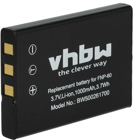 vhbw 1x Akku kompatibel mit Jay-Tech Videoshot DVH20 | DVH22, DVH24, HDV1080, DDV-H151z Kamera (1000 mAh, 3,6 V, Li-Ion)