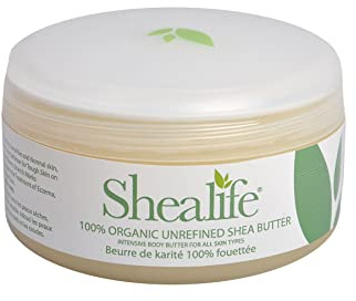 150 Grams Organic Unrefined Shea Butter for Conditioning Sensitive and Dry Skin Baby Skin Salve Treatment of Eczema Psoriasis and Damaged Skin Supplied Direct by Shea Life Skincare 150g 5.29 oz