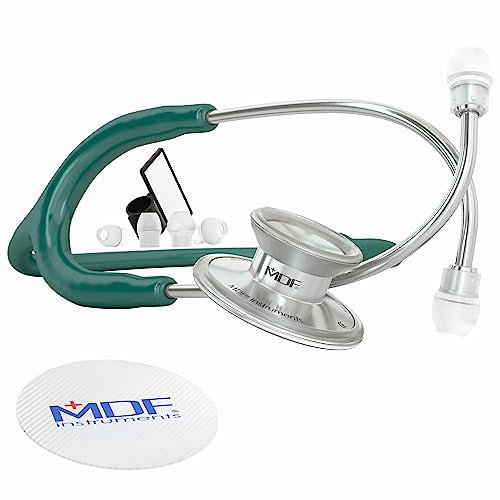 MDF Acoustica leichtes Zweikopf-Stethoskop - Gratis-Parts-for-Life -Aquagrün (MDF747XP09)
