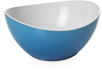 Omada Design Salatschüssel für Pasta und Salat, Schale aus zweifarbigem beständigem Kunststoff, Made in Italy, Trendy Linie, 12cm Durchmesser, 0,3lt Kapazität, geeignet für den Geschirrspüler, Türkise