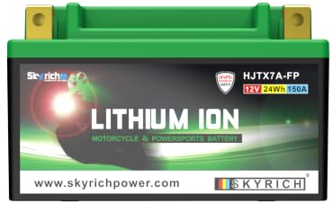 Skyrich HJTX7A-FP 12V LiFePO4 Motorcycle Lithium Battery, 150CCA 2Ah