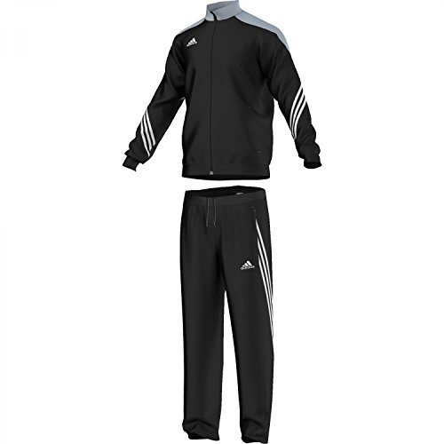 adidas Unisex - Kinder Trainingsanzug Sereno14, Top:black/silver/white Bottom:black/white, 140, F49707