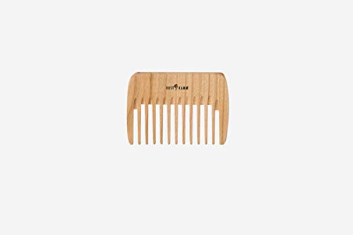 KostKamm Strähnenkamm 10cm, Holz, Extra Grob, 1 Stück, Unisex, Für Erwachsene Mit Langem, Kräftigem Haar, Holzfarben