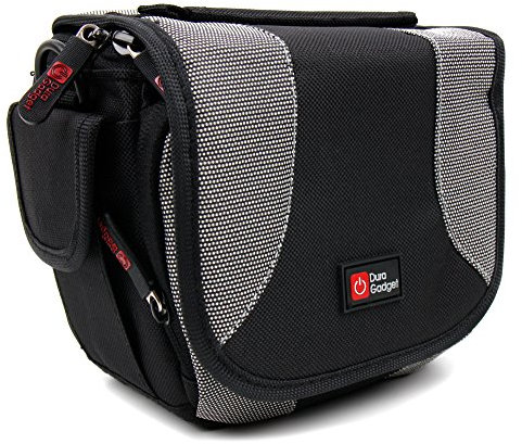 DURAGADGET Portable Black & Grey Carry Case w/Padded Interior & Strap - Compatible with Samsung Galaxy Camera | Galaxy Camera 2 | NX2000 | Smart Camera NX1000 | NX 1100 | NX300 | NX210 & NX20