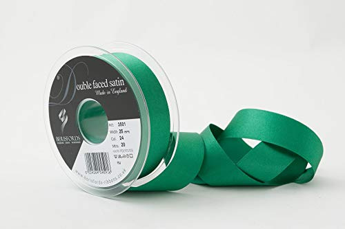 Berisfords Double FACE Poly Satin Ribbon, Bottle, 25 mm