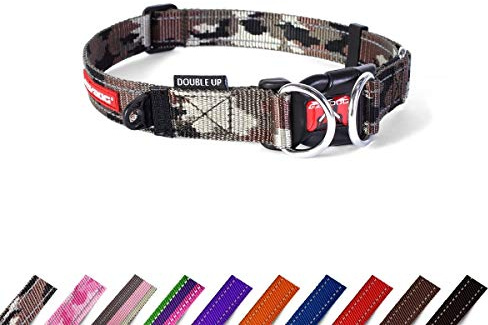 EZYDOG Double Up Dog Collar | Dog Collar Small, Medium, Large Dogs, Reflective Dog Collar, Supreme Comfort, Soft Neoprene Material, Strong Nylon Webbing (Small, Camo)