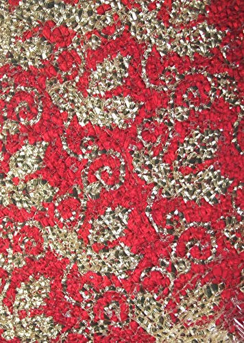 Unbekannt Safety Glas 15x20 cm Farbe Rot-Gold Ranken