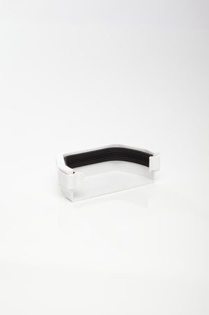 POLYPIPE RS207 White External Stop-end for 112 x 65mm Square guttering System