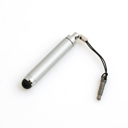 System-S Mini Stylus Touch Pen kapazitiver Bildschirm Eingabe Stift Ausziehbar Silber für Samsung Galaxy S3 mini I8190 S III i9300