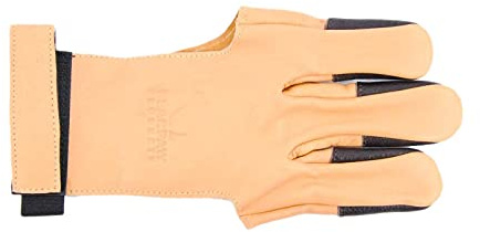 BEARPAW Schießhandschuh Glove | hochwertiger Bogenschießhandschuh aus Ziegenleder, verstärkte Fingerspitzen, ergonomische Passform