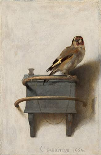 Kunstdruck/Poster: Carel Fabritius Der Distelfink - hochwertiger Druck, Bild, Kunstposter, 40x60 cm