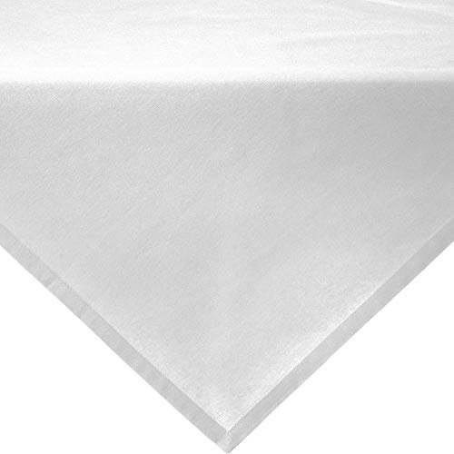 REDBEST Mitteldecke, Tischdecke Uni Seattle, 100% Baumwolle weiß Größe 100x100 cm - Robustes, glattes Gewebe, mit hochwertigem Kuvertsaum