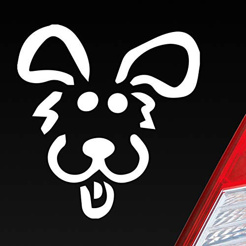 Hellweg Druckerei Hund Dog Animal Tier Süß Comic Auto Aufkleber Sticker Heckscheibenaufkleber