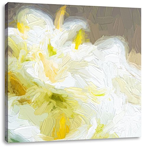 Pixxprint Calla Lilien als Leinwandbild/Größe: 60x60 cm/Wandbild/Kunstdruck/fertig bespannt