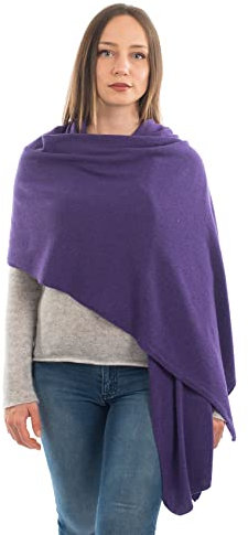 Dalle Piane Cashmere - Stola aus Kaschmir-Gemisch - Made in Italy - Damen, Farbe: Violett, Einheitsgröße