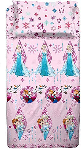 Disney Frozen Bettwäsche-Set für Einzelbett, Rosa