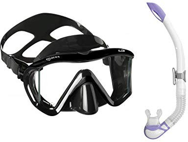 Mares i3 + Bay Schnorchelset (schwarz-lila)