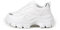 LUCKY STEP Sneakers con Zeppa Chunky da Donna (Bianco/Argento, 9US-40EU-7UK)
