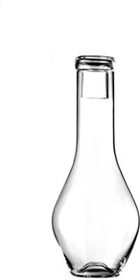 Zafferano Collezione Chiaro di Luna Bottiglia Vetro Trasparente, Altezza 290mm, Diametro 125 mm, capacità 138 cl - Vetro Sonoro Superiore