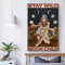 PUYIQARE Hippie-Mädchen mit Pilz Stay Wild Moon Kind Wandkunst Hängendes Poster Living Vintage Hippie Art Gypsy Soul Leinwand für Schlafzimmer Home Decor Kein Rahmen