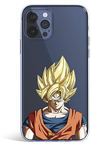 Schutzhülle für iPhone 12, iPhone 12 Pro, offizielles Dragon Ball Goku Super Saiyan zum Schutz Ihres Handys, aus flexiblem Silikon, mit offizieller Lizenz von Dragon Ball