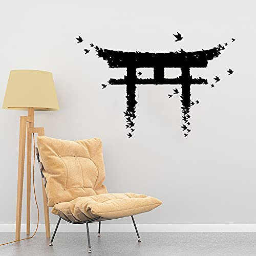 Zdklfm69 WandSticker Wandtattoos Vinyl Aufkleber japanische Kultur Home Decor für Wohnzimmer Interior Desgin abnehmbare Wandbild 113x76cm