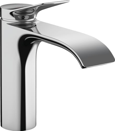 hansgrohe Vivenis - Waschtischarmatur ohne Ablauf, energiesparend (CoolStart), Wasserhahn Bad mit Auslauf Höhe 110 mm, Mischbatterie Waschbecken wassersparend (EcoSmart), Chrom, 75024000