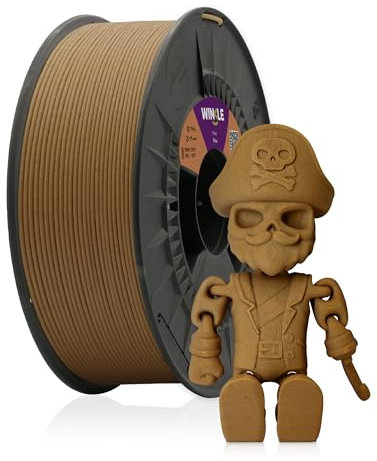 WINKLE PLA Holz Filament 1.75mm Kiefernholz, 750g Spule, 3D Drucker Filament Kompatibel mit FDM Druckern, PLA Wood 3D-Druckmaterialien, Maßgenauigkeit +/- 0.05mm, Bioabbaubar Echtholzoptik