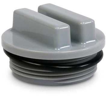 Winterstopfen 1 1/2 Zoll mit O-Ring - Verschlussstopfen für Einlaufdüsen & Multiflow-Düsen - Pool Abdichtung für die Winterfestmachung - Hellgrau