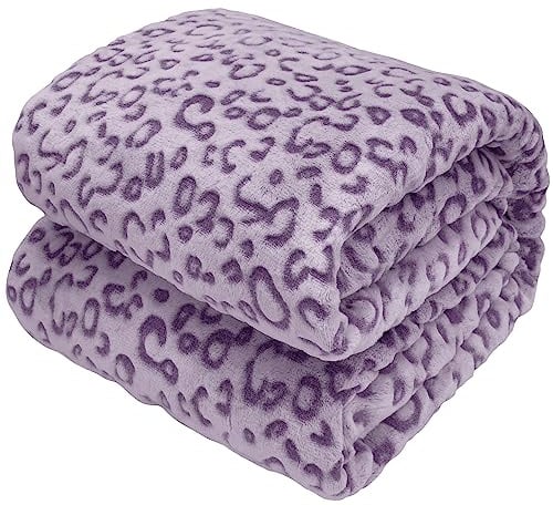 Kleine Kinderdecke, lila/violett/Lavendel, Fleece, weich und flauschig, Tagesdecke für Mädchen, lila Geschenk, Dekoration für Kinder, Mädchen und Frauen, Geburtstag