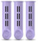 Dafi Water Bottle Filter Replacement 3-Pack by Joanna Krupa, Ideal for Soft and Solid Bottles | BPA-Free Water Filter, Eliminate The Taste and Smell of Chlorine – Violet