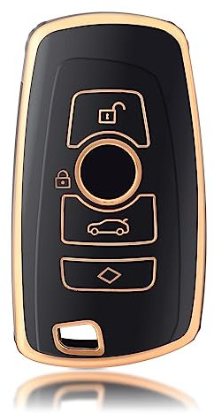 OFFCURVE Etui a Cle Voiture Coque Clé, Étui à Clés Couvre Clef Cache Clef Apte à BMW 1/2/3/4/5/6/7 Series 520 525 F10 F12 F18 F20 F25 F30 118i 320i X1 X3 X4 X5 X6 M3 M4 M5 M6 Z4 GT3 GT5 GT7