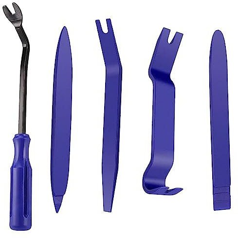 BNFGD 5 Pcs Trim Removal Tools, Car Door Panel Removal Tool trim removal tools, Plastic Pry Tools Fastener Removal Tool,Car Radio Door Panel Audio Dashboard car tools & equipment(Blue)