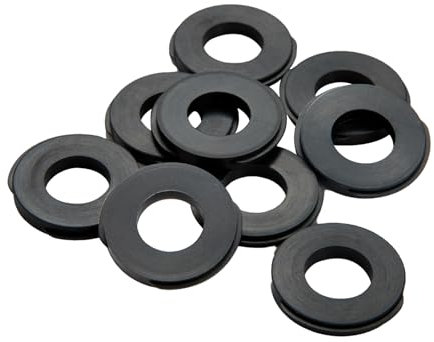 OFFO Shower Hose Washers, Shower Head Washers Rubber Washers Seals 2mm Thick,G1/2 Inch Hose Washer Seal for Shower Head and Hose, Black 10pcs